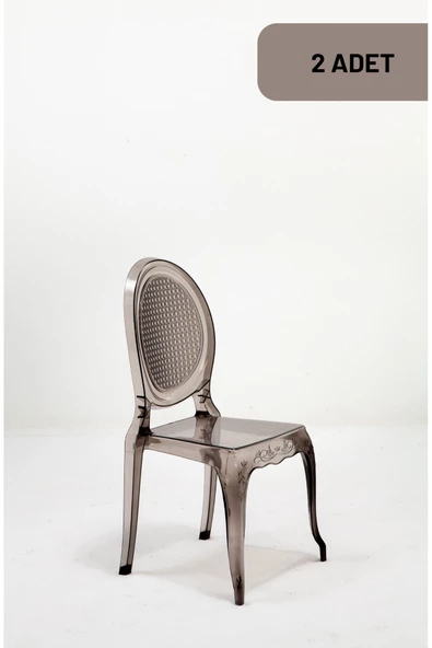 SANDALİE 2 Adet / Mutfak&Salon&Bahçe Otto Sandalye - Füme