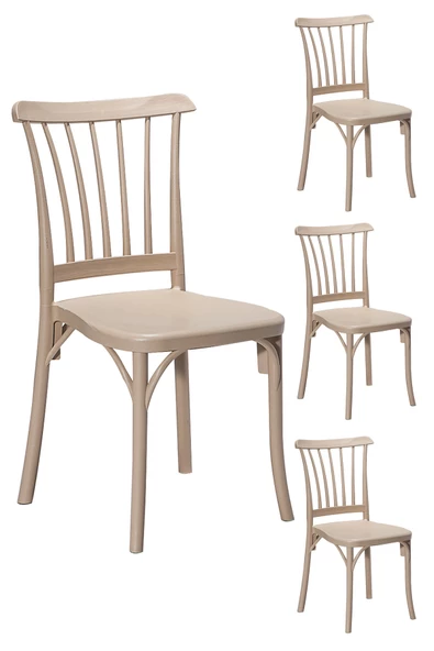 SANDALİE 4 Adet Violet Cappucino Sandalye / Balkon-bahçe-mutfak