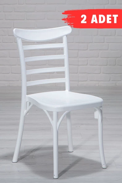 SANDALİE 2 Adet / Mutfak&Salon&Bahçe Efes Beyaz Sandalye