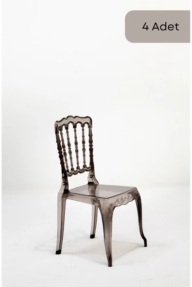SANDALİE  4 Adet / Mutfak&Salon&Bahçe Dante Sandalye - Füme ürün görseli