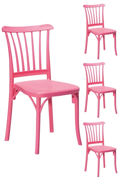 SANDALİE 4 Adet Violet Pembe Sandalye / Balkon-bahçe-mutfak