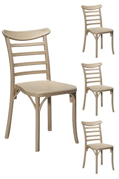 SANDALİE 4 Adet Efes Cappucino Sandalye / Balkon-bahçe-mutfak