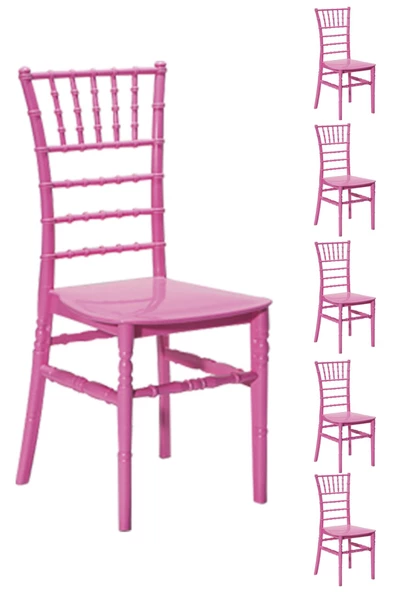 SANDALİE  6 Adet Soho Pembe Sandalye / Balkon-bahçe-mutfak ürün görseli