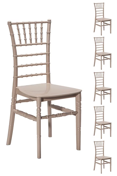 SANDALİE 6 Adet Soho Cappucino Sandalye