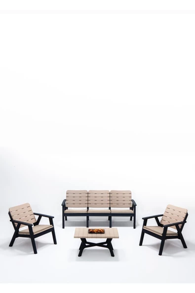 SANDALİE Sera 3+1+1+S Minderli Oturma Grubu / Bahçe - Balkon - Teras Mobilyası