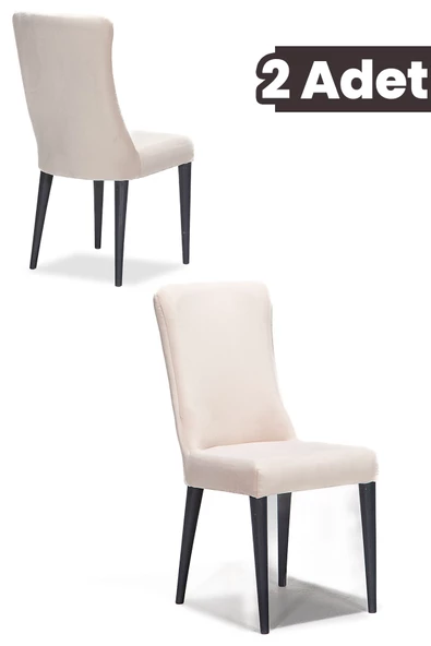 SANDALİE Megan 2 Adet Yemek-Mutfak-Salon Sandalyesi / Krem