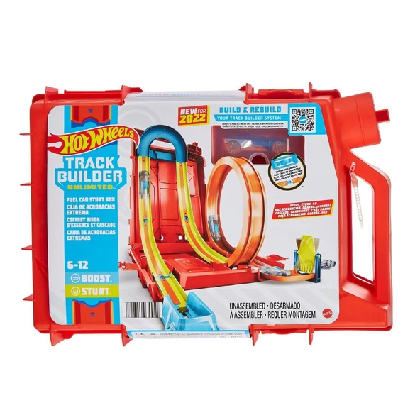 JustCheapStoreHDX78 HW Track Builder Benzin Bidonu Akrobasi Seti, Hot Wheels Track Builder