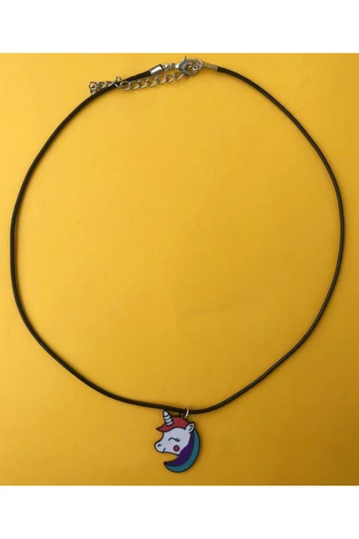 Unicorn Tek Boynuzlu At Kolye Unisex İpli Kolye PYTKKOLY32 - Resim 3