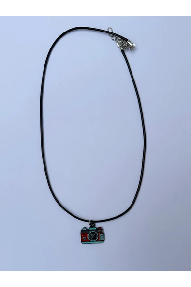 Fotoğraf Makinesi Kolye Unisex Suni Deri İpli Kolye PYTKKOLY0e0150 - Resim 5