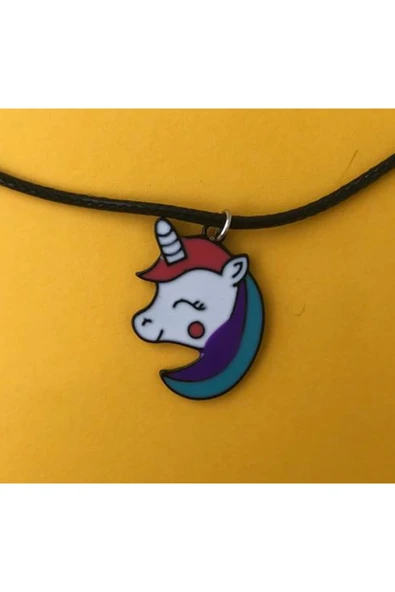 Unicorn Tek Boynuzlu At Kolye Unisex İpli Kolye PYTKKOLY32 ürün görseli