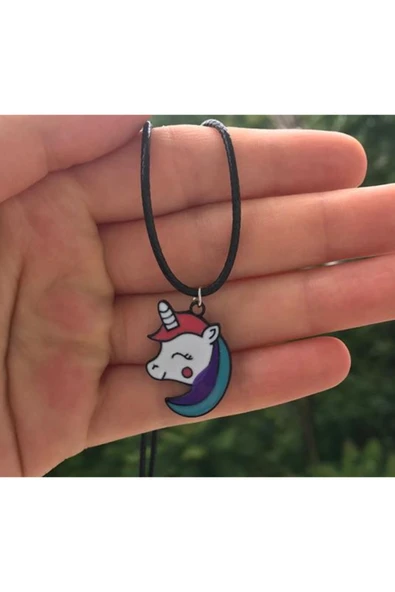 Unicorn Tek Boynuzlu At Kolye Unisex İpli Kolye PYTKKOLY32 - Resim 2