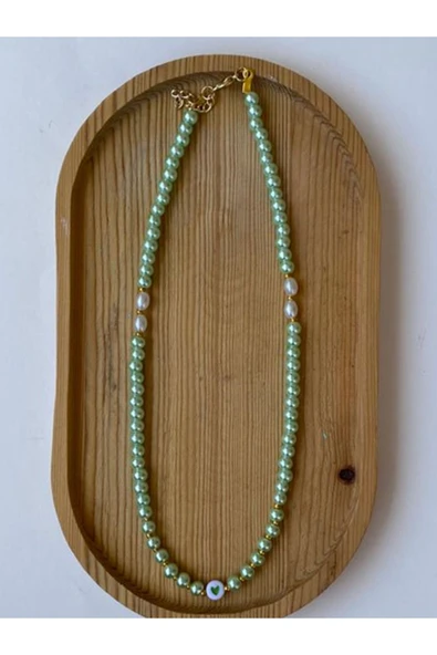 Kalp Renkli Fimo Boncuk Kolye Pytkbnckkly322 - Resim 3