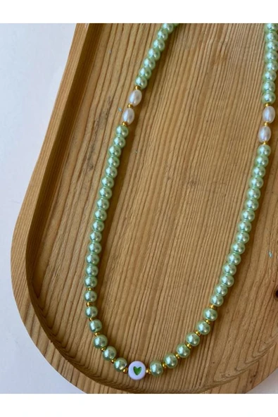 Kalp Renkli Fimo Boncuk Kolye Pytkbnckkly322 - Resim 2