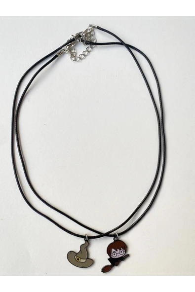 HP Seçmen Şapka Süpürge Kolye BFF Best Friends İpli Kolye PYTKKOLYE244 - Resim 3