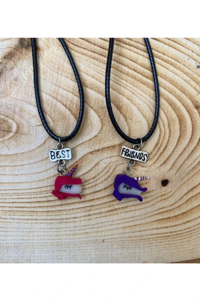 Unicorn Bff Best Friends 2li Suni Deri Ipli Kolye Pytkkt00113 - Resim 2