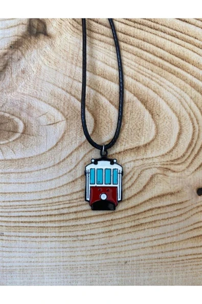 Istanbul Taksim Tünel Kolye Unisex Suni Deri Ipli Kolye Pytkkolye189 - Resim 2