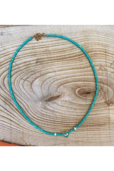 Mavi Beyaz Ra'nın Gözü Boncuk Kolye Renkli Kadın Kolye Pytkfımoklye106 ürün görseli