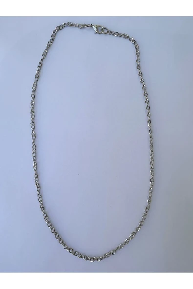 Gümüş Rengi Zincir Kolye Unisex Zincir Kolye PYTKZNCKLY240 - Resim 4