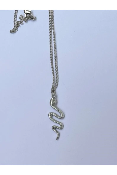 Yılan Snake Hayvan Zincir Kolye PYTKZNKLY225 - Resim 3