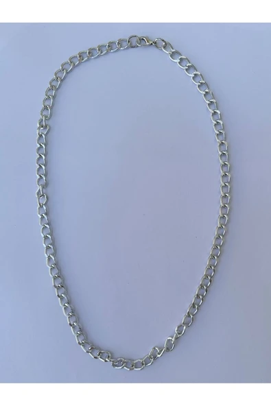 Gümüş Rengi Zincir Kolye Unisex Zincir Kolye PYTKZNCKLY241 - Resim 4