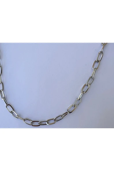 Gümüş Rengi Zincir Kolye Unisex Zincir Kolye PYTKZNCKLY242 - Resim 5