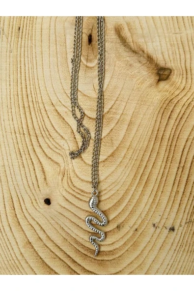 Yılan Snake Hayvan Zincir Kolye PYTKZNKLY225 - Resim 2