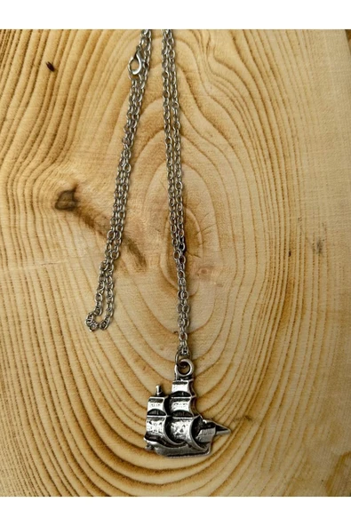 Deniz Gemi Çapa Dümen Zincir Kolye PYTKZNKLY211 - Resim 2
