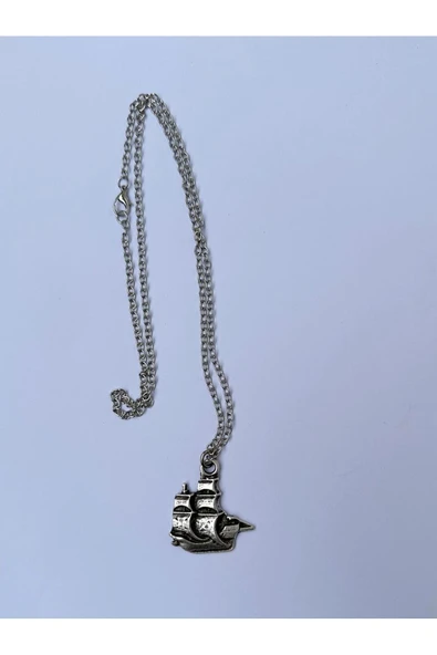 Deniz Gemi Çapa Dümen Zincir Kolye PYTKZNKLY211 - Resim 4