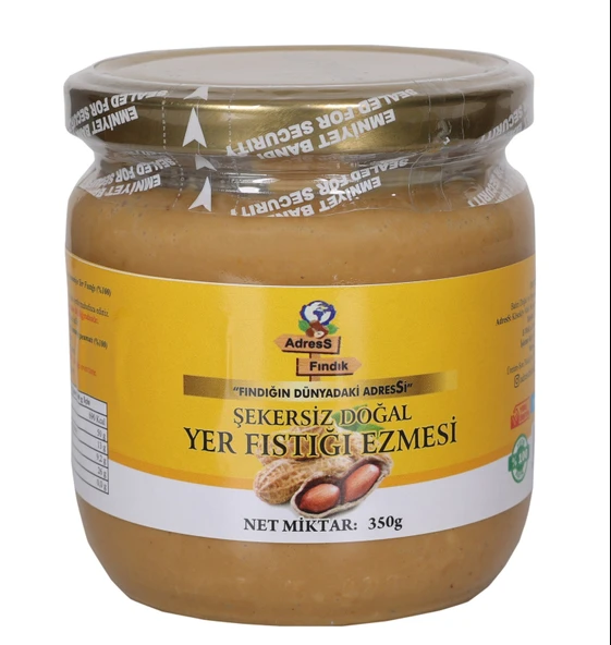 AdresS Fındık - Şekersiz Fındık Ezmesi ve Yer Fıstığı Ezmesi 2 x 350 g - 3