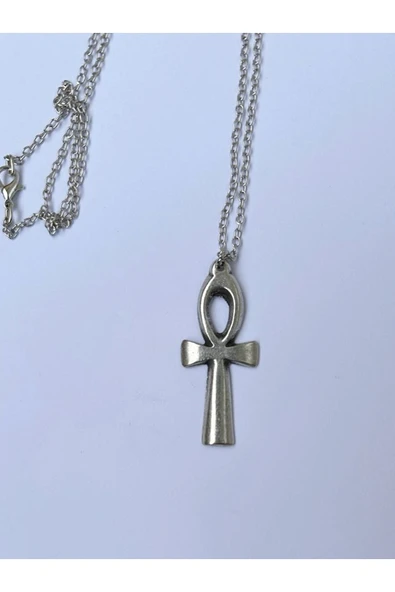 Antik Haç İşareti Zincir Kolye PYTKZNKLY212 - Resim 3