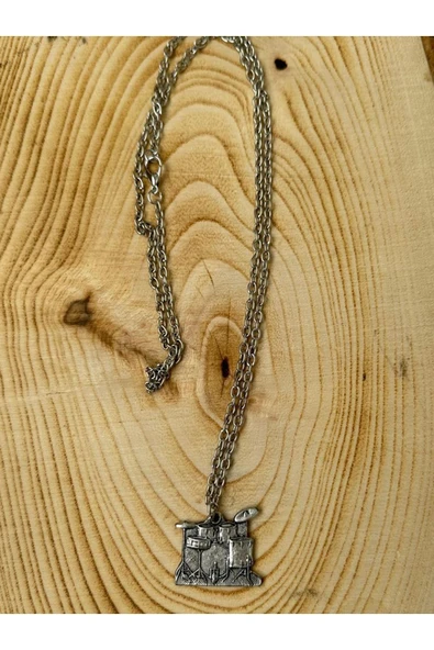 Bateri Müzik Aleti Zincir Kolye PYTKZNKLY206 - Resim 2