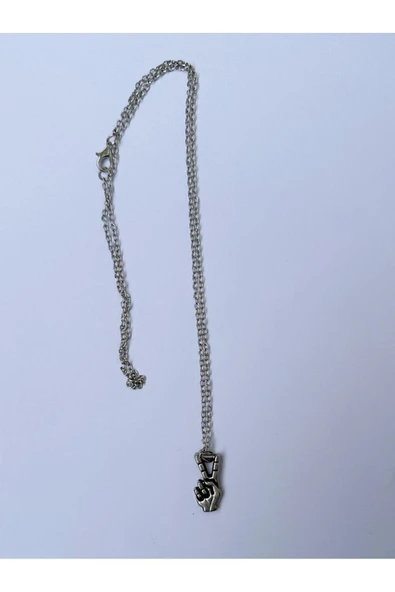 Barış Peace Eş İşareti Zincir Kolye PYTKZNKLY222 - Resim 4
