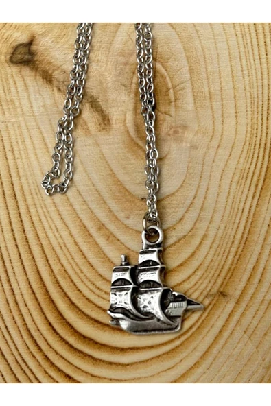 Deniz Gemi Çapa Dümen Zincir Kolye PYTKZNKLY211 ürün görseli