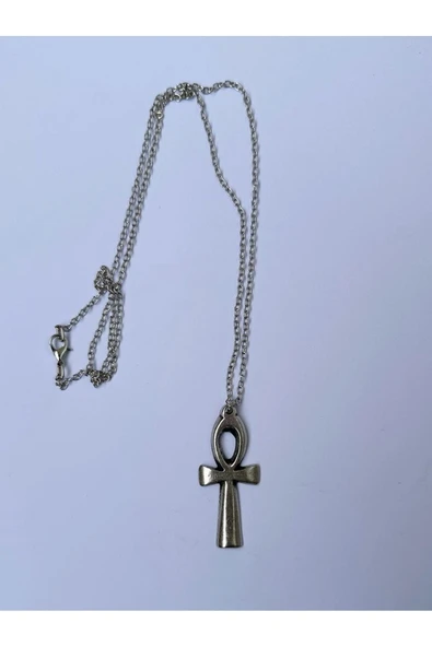 Antik Haç İşareti Zincir Kolye PYTKZNKLY212 - Resim 4