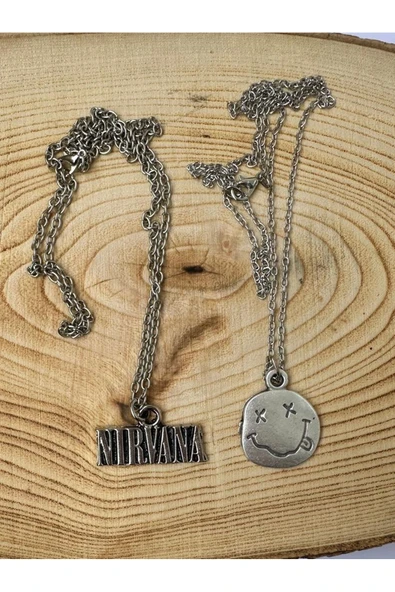 Nirvana Smile BFF 2li Rock Metal Grup Zincir Kolye PYTKZNKLY157 - Resim 4