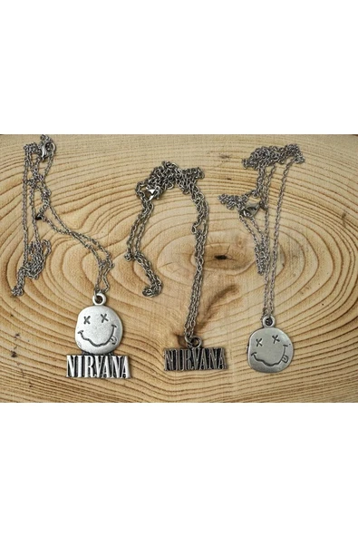 Nirvana Smile BFF 3Lü Rock Metal Grup Zincir Kolye PYTKZNKLY158 - 4