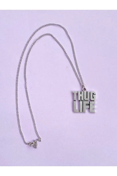 2Pac Thug Life Zincir Kolye PYTKZNKLY90 - Resim 3