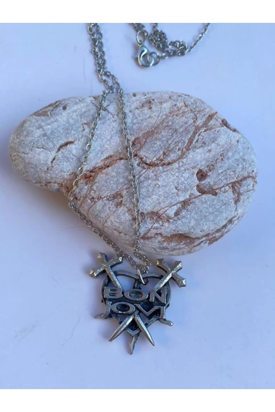 Bonjovi Rock Metal Zincir Kolye PYTKZNKLY111 - Resim 6