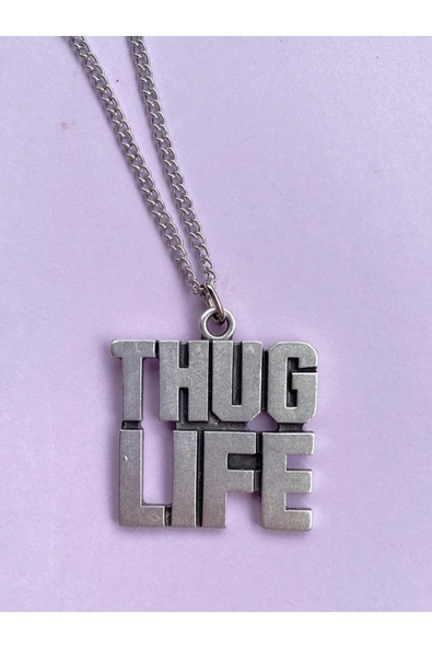 2Pac Thug Life Zincir Kolye PYTKZNKLY90 - Resim 2