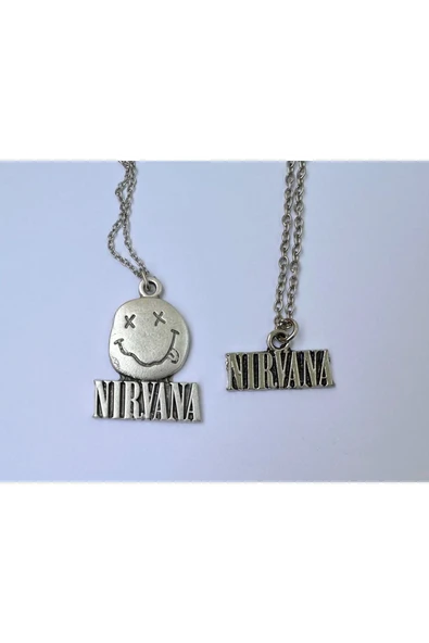 Nirvana Smile BFF 2li Rock Metal Grup Zincir Kolye PYTKZNKLY156 - Resim 3