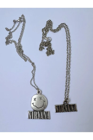 Nirvana Smile BFF 2li Rock Metal Grup Zincir Kolye PYTKZNKLY156 - Resim 4