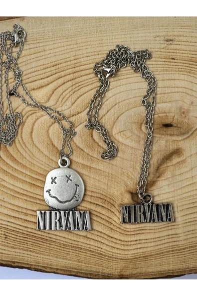 Nirvana Smile BFF 2li Rock Metal Grup Zincir Kolye PYTKZNKLY156 - Resim 2