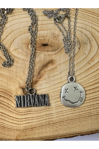 Nirvana Smile BFF 2li Rock Metal Grup Zincir Kolye PYTKZNKLY157