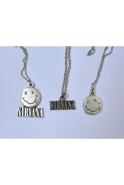 Nirvana Smile BFF 3Lü Rock Metal Grup Zincir Kolye PYTKZNKLY158 - 2