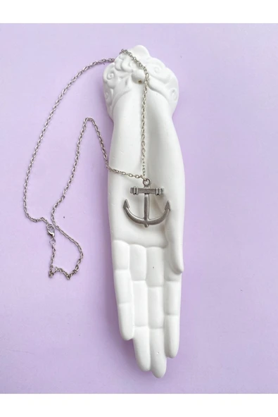 Çapa Dümen Deniz Gemi Zincir Kolye PYTKZNKLY48 - Resim 6