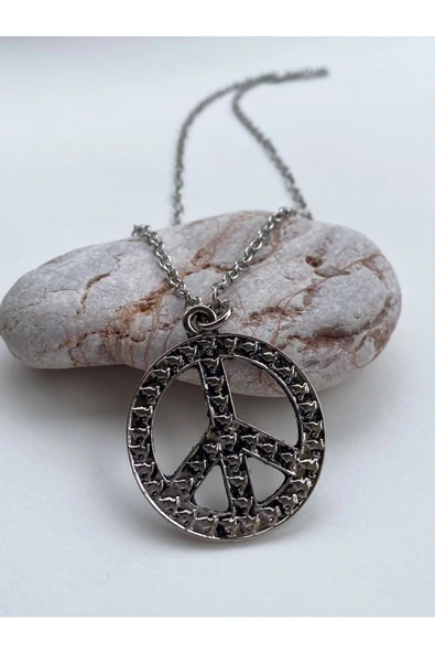 Peace Barış Güvercin Zincir Kolye PYTKZNKLY83 - Resim 3