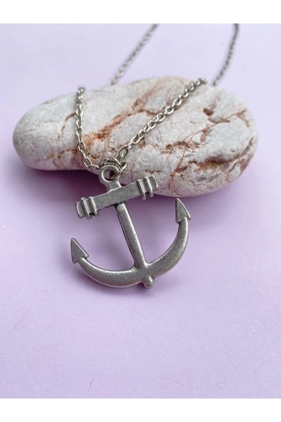 Çapa Dümen Deniz Gemi Zincir Kolye PYTKZNKLY48 ürün görseli