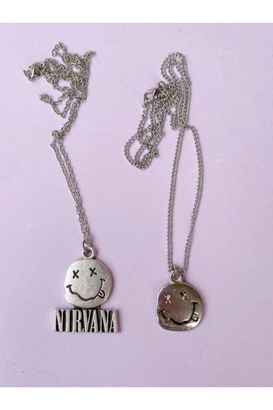 Nirvana Kolye Rock 2li Bff Best Friends Zincir Kolye Pytkznbfkl15 - Resim 4
