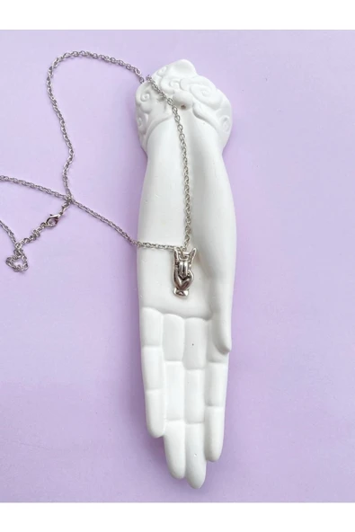 Rock El İşareti Zincir Kolye PYTKZNKLY86 - Resim 4