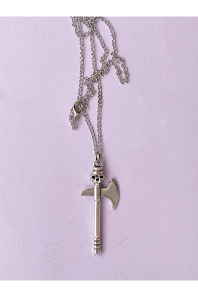 Kurukafa Skull Balta Zincir Kolye PYTKZNKLY61 - Resim 6